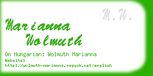 marianna wolmuth business card